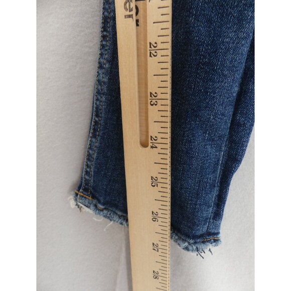 Rag & Bone 25 Skinny Jeans Cropped Womens Distressed Low Rise La Paz Blue - Picture 6 of 15
